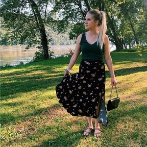 American Eagle floral maxi skirt